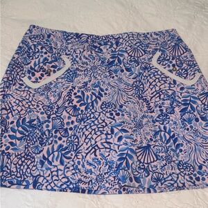 Lilly Pulitzer Monica Skort UPF 50+ Calla Lilly Pink High Tides Good Vibes   14